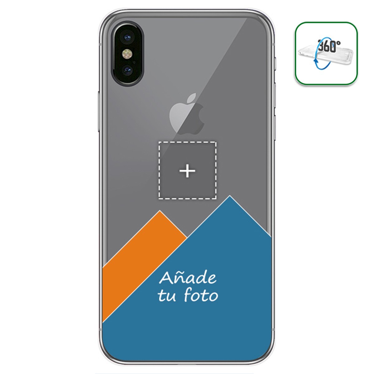 Personaliza tu Funda Pc + Tpu 360 con tu Fotografia para Iphone X / Xs dibujo personalizada