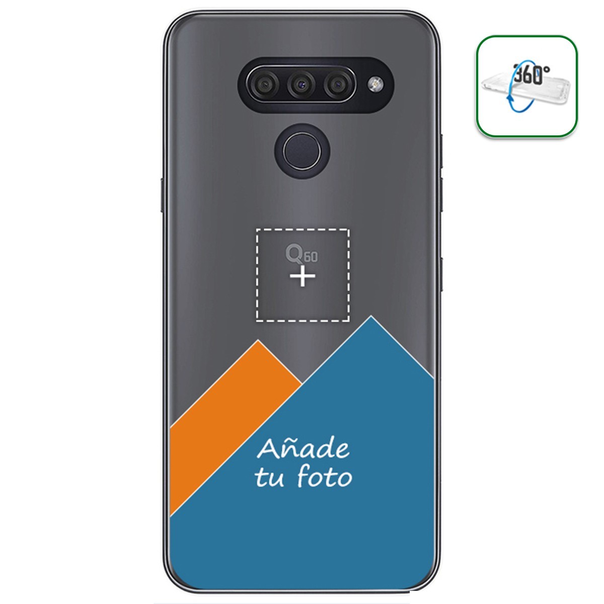Personaliza tu Funda Pc + Tpu 360 con tu Fotografia para Lg Q60 / K50 dibujo personalizada