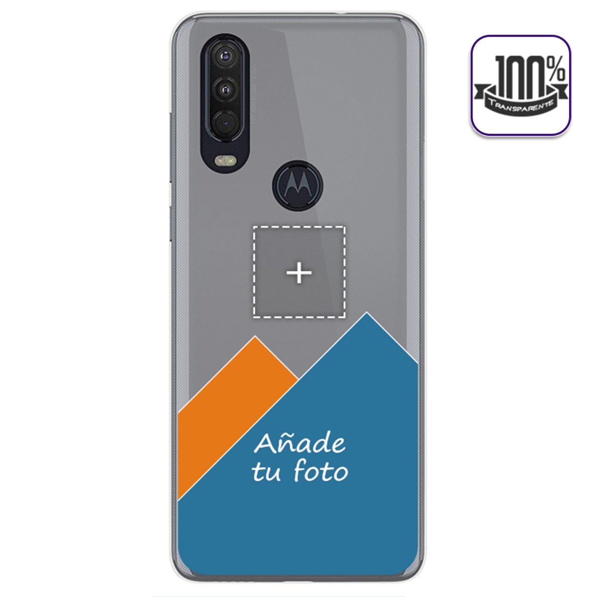 Personaliza tu Funda Gel 100% Transparente con tu Fotografia para Motorola One Action dibujo personalizada