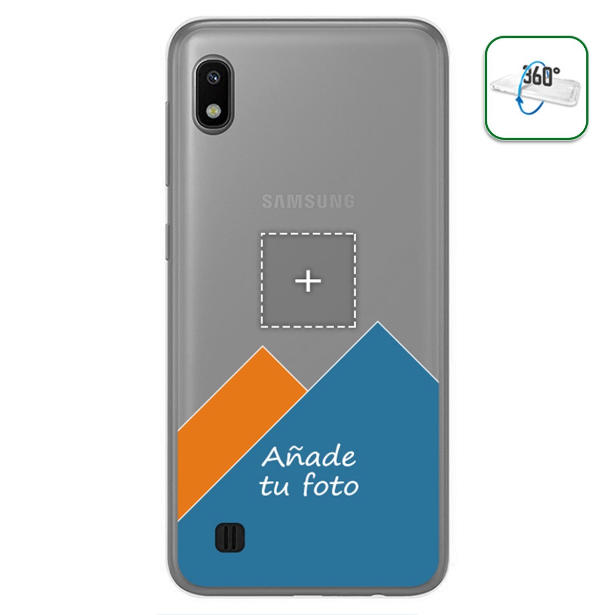 Personaliza tu Funda Pc + Tpu 360 con tu Fotografia para Samsung Galaxy A10 dibujo personalizada
