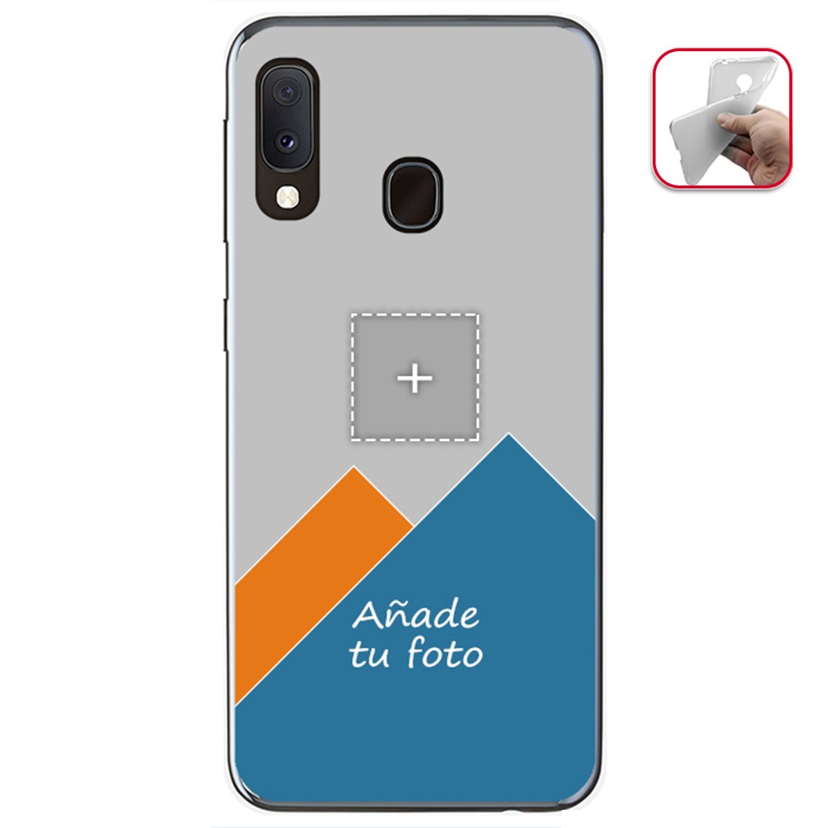 Personaliza tu Funda Gel Mate con tu Fotografia para Samsung Galaxy A20e 5.8" dibujo personalizada