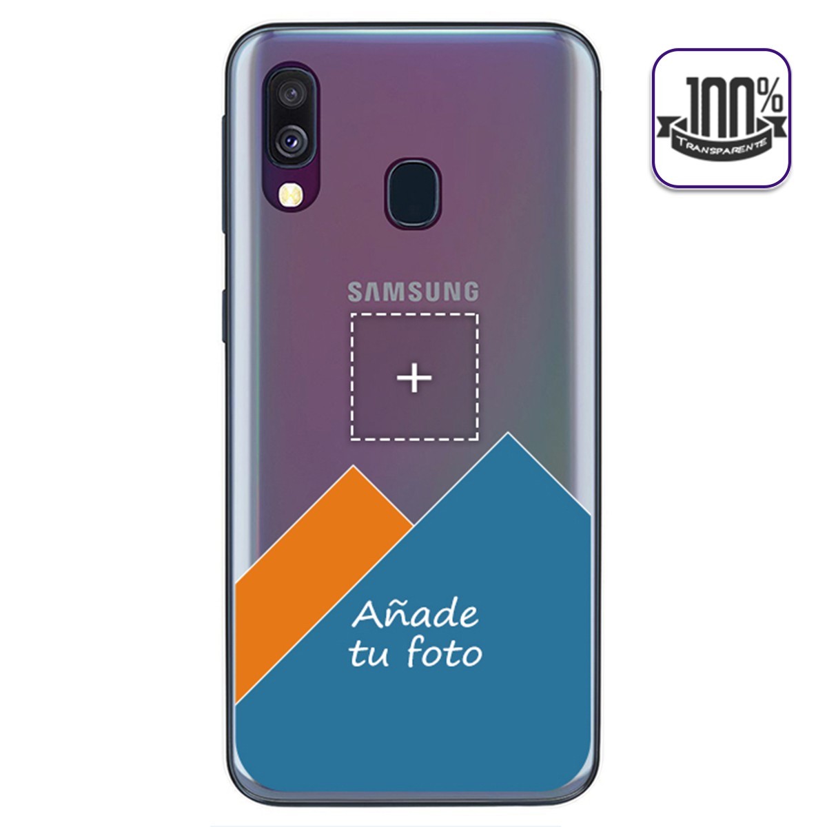 Personaliza tu Funda Gel 100% Transparente con tu Fotografia para Samsung Galaxy A40 dibujo personalizada
