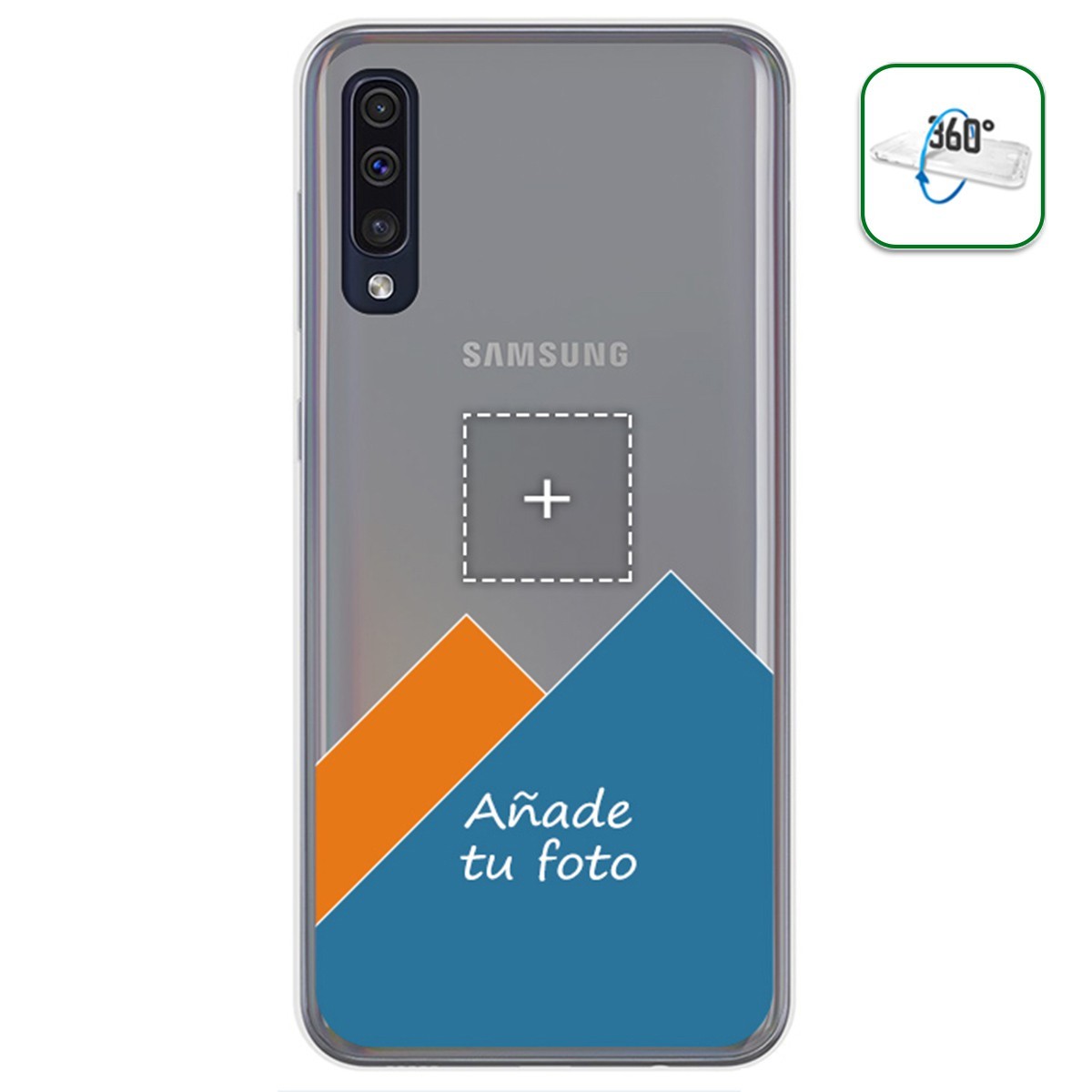 Personaliza tu Funda Pc + Tpu 360 con tu Fotografia para Samsung Galaxy A50 dibujo personalizada