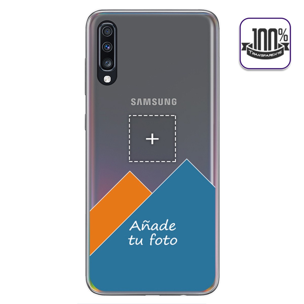 Personaliza tu Funda Gel 100% Transparente con tu Fotografia para Samsung Galaxy A70 dibujo personalizada