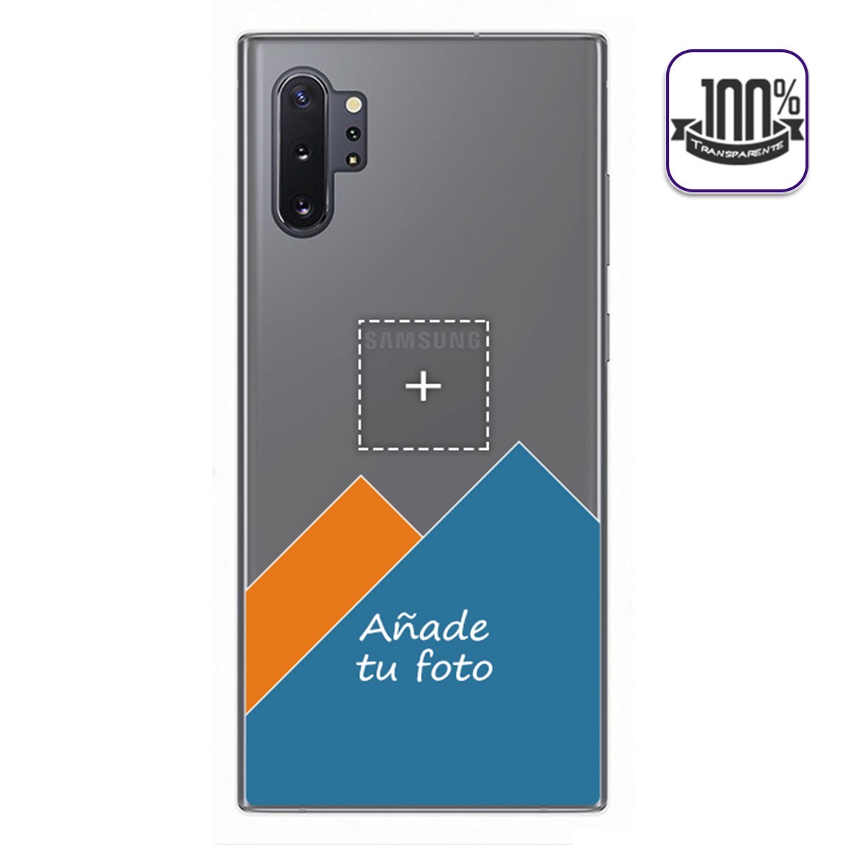 Personaliza tu Funda Gel 100% Transparente con tu Fotografia para Samsung Galaxy Note10+ dibujo personalizada