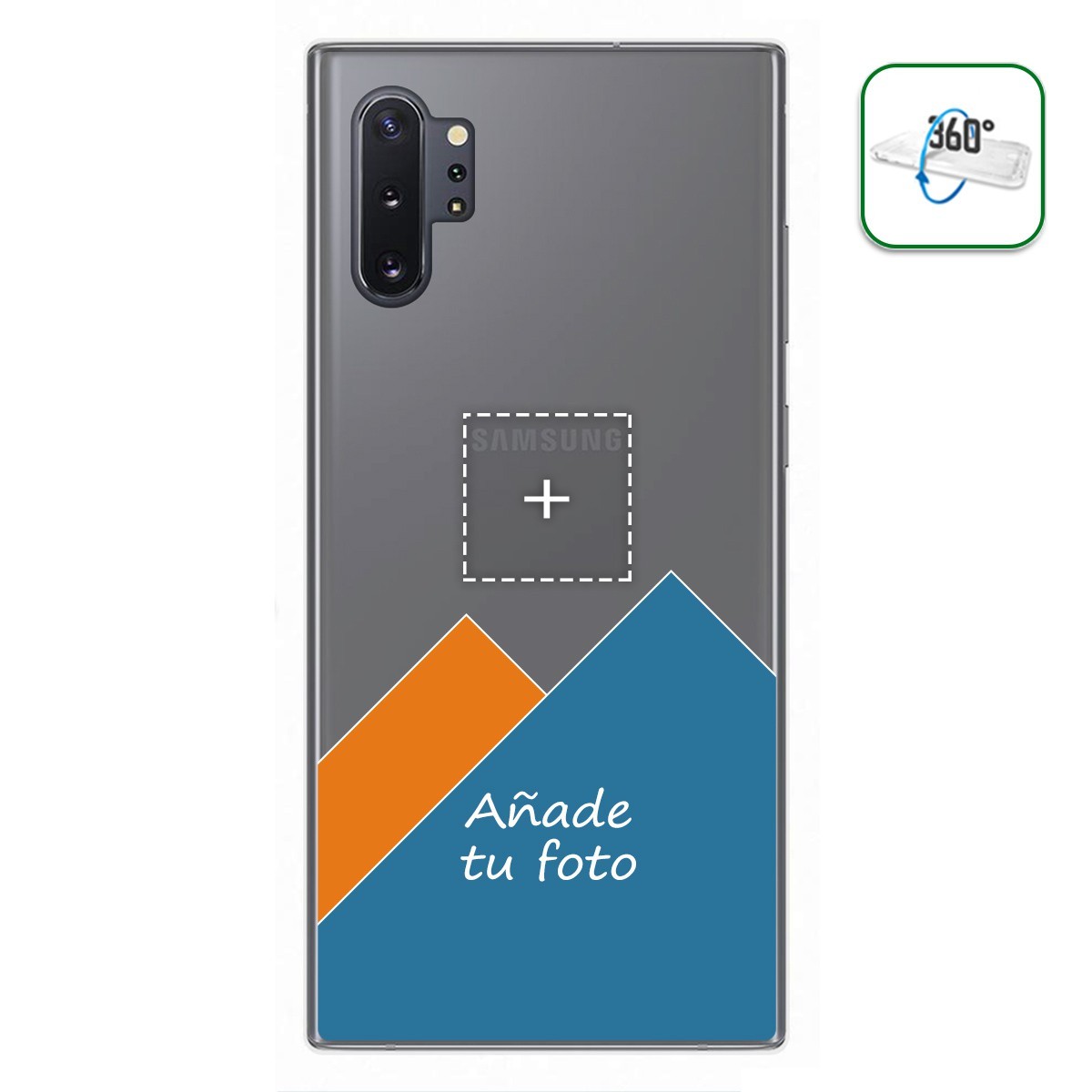 Personaliza tu Funda Pc + Tpu 360 con tu Fotografia para Samsung Galaxy Note10+ dibujo personalizada