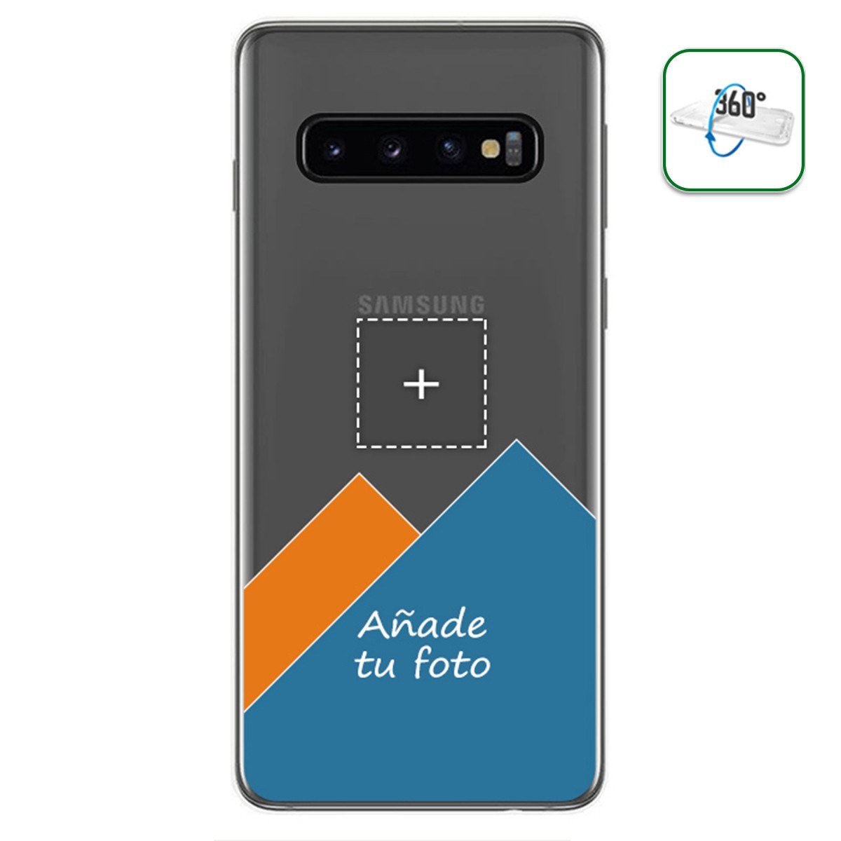 Personaliza tu Funda Pc + Tpu 360 con tu Fotografia para Samsung Galaxy S10 dibujo personalizada