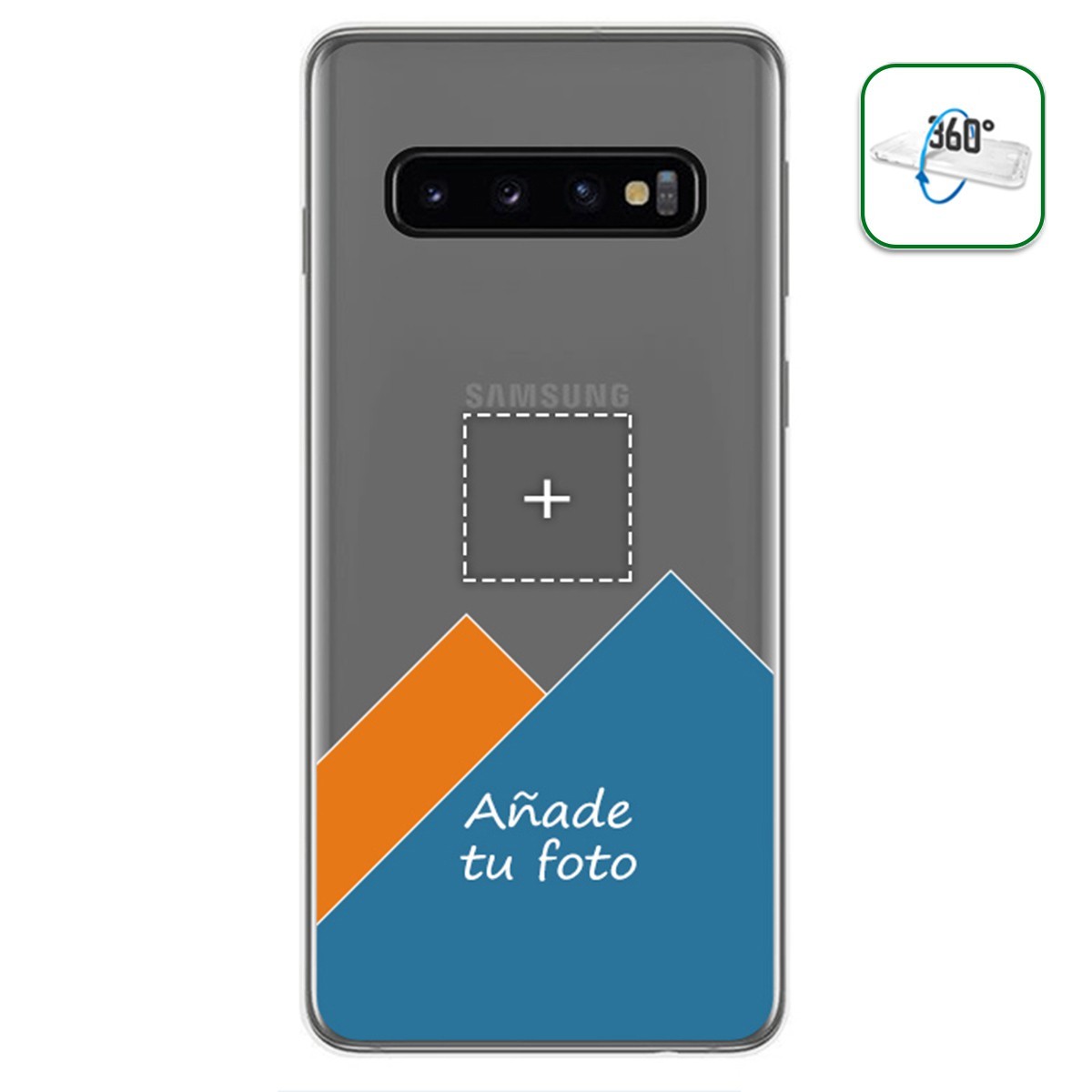 Personaliza tu Funda Pc + Tpu 360 con tu Fotografia para Samsung Galaxy S10 Plus dibujo personalizada
