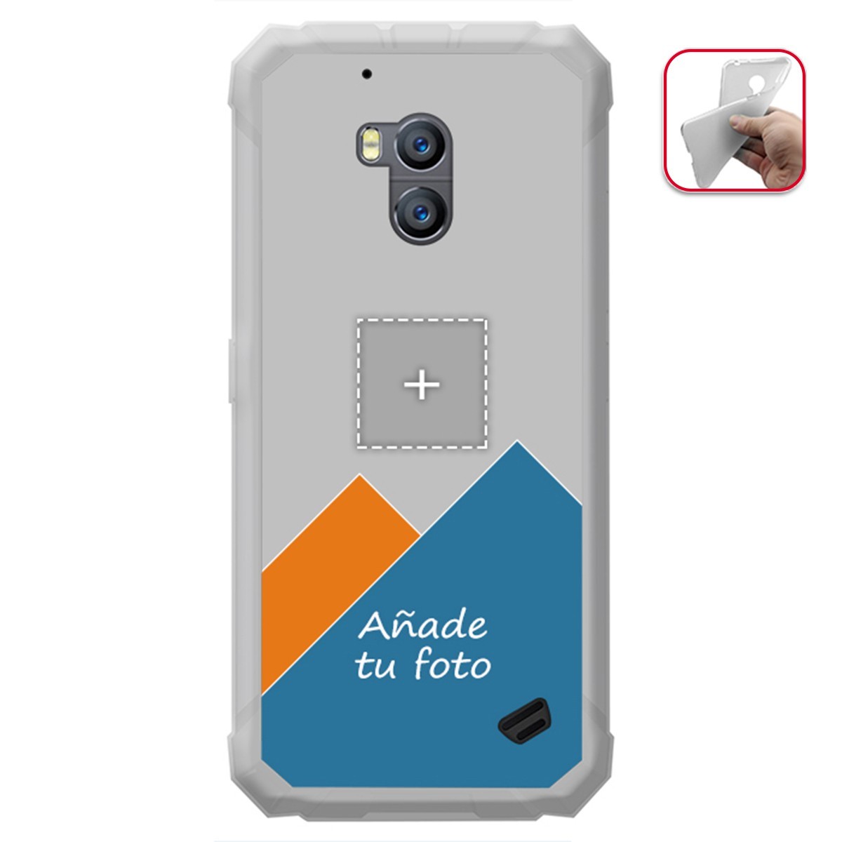 Personaliza tu Funda Gel Mate con tu Fotografia para Ulefone Armor X2 dibujo personalizada