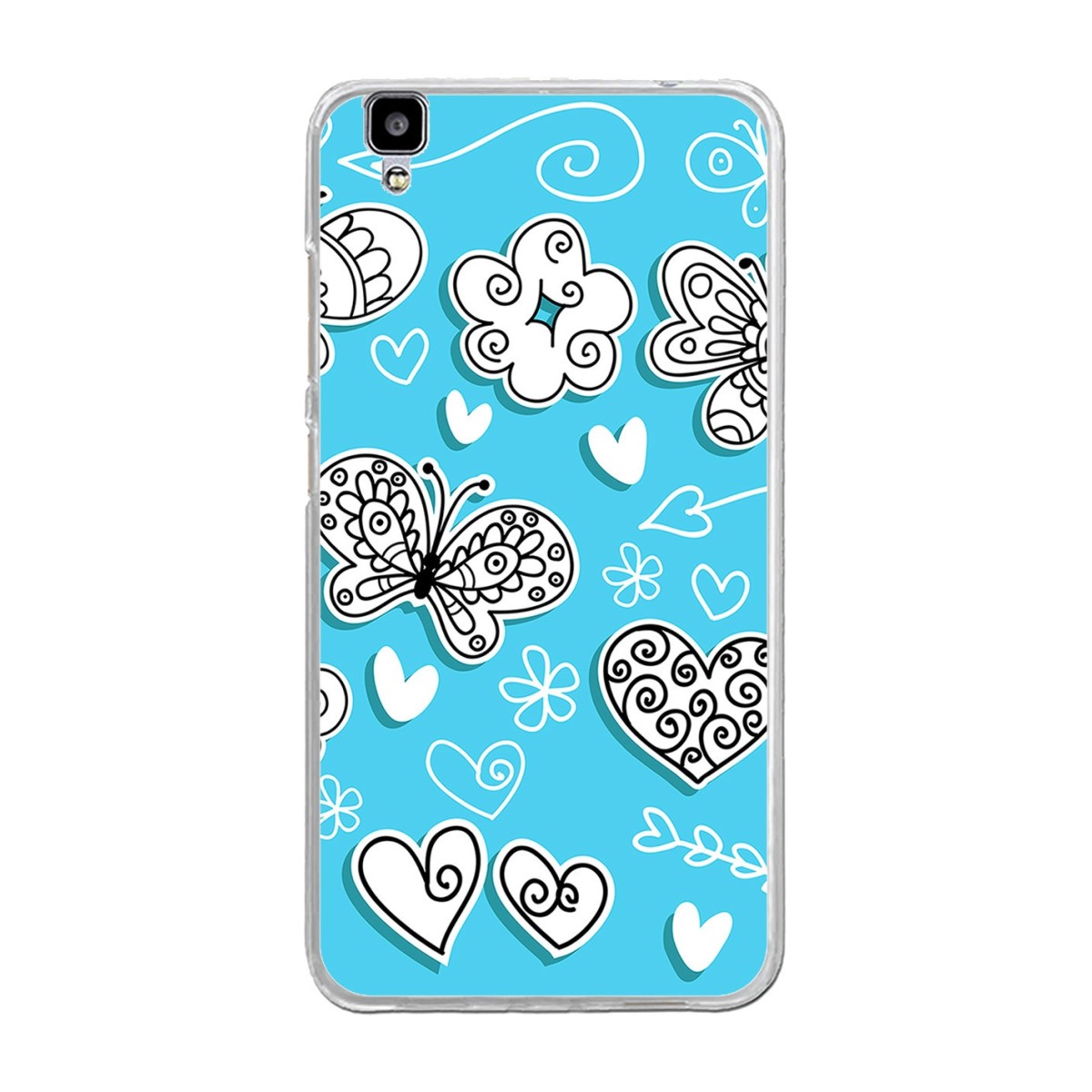 Funda Gel Tpu para Bluboo Maya 5.5" Diseño Mariposas Dibujos