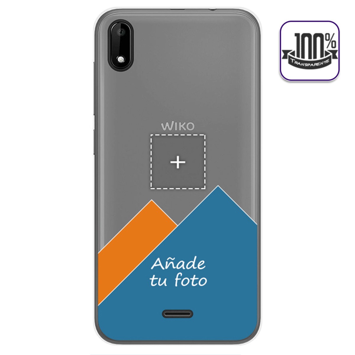Personaliza tu Funda Gel 100% Transparente con tu Fotografia para Wiko Y50 dibujo personalizada