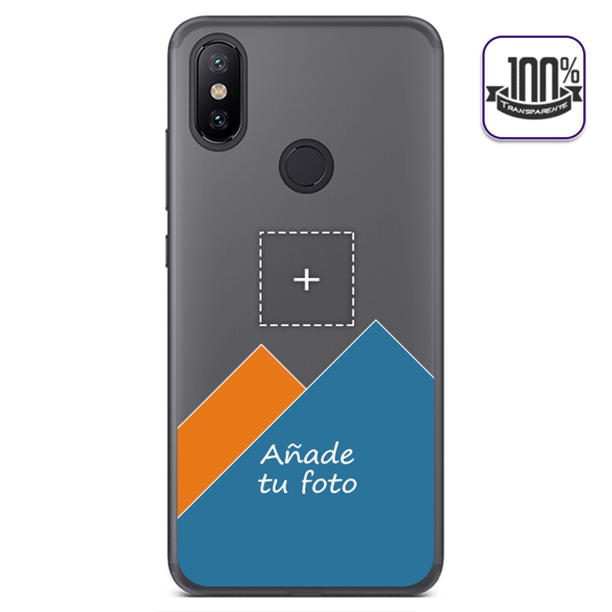 Personaliza tu Funda Gel 100% Transparente con tu Fotografia para Xiaomi Mi 6X / Mi A2 dibujo personalizada