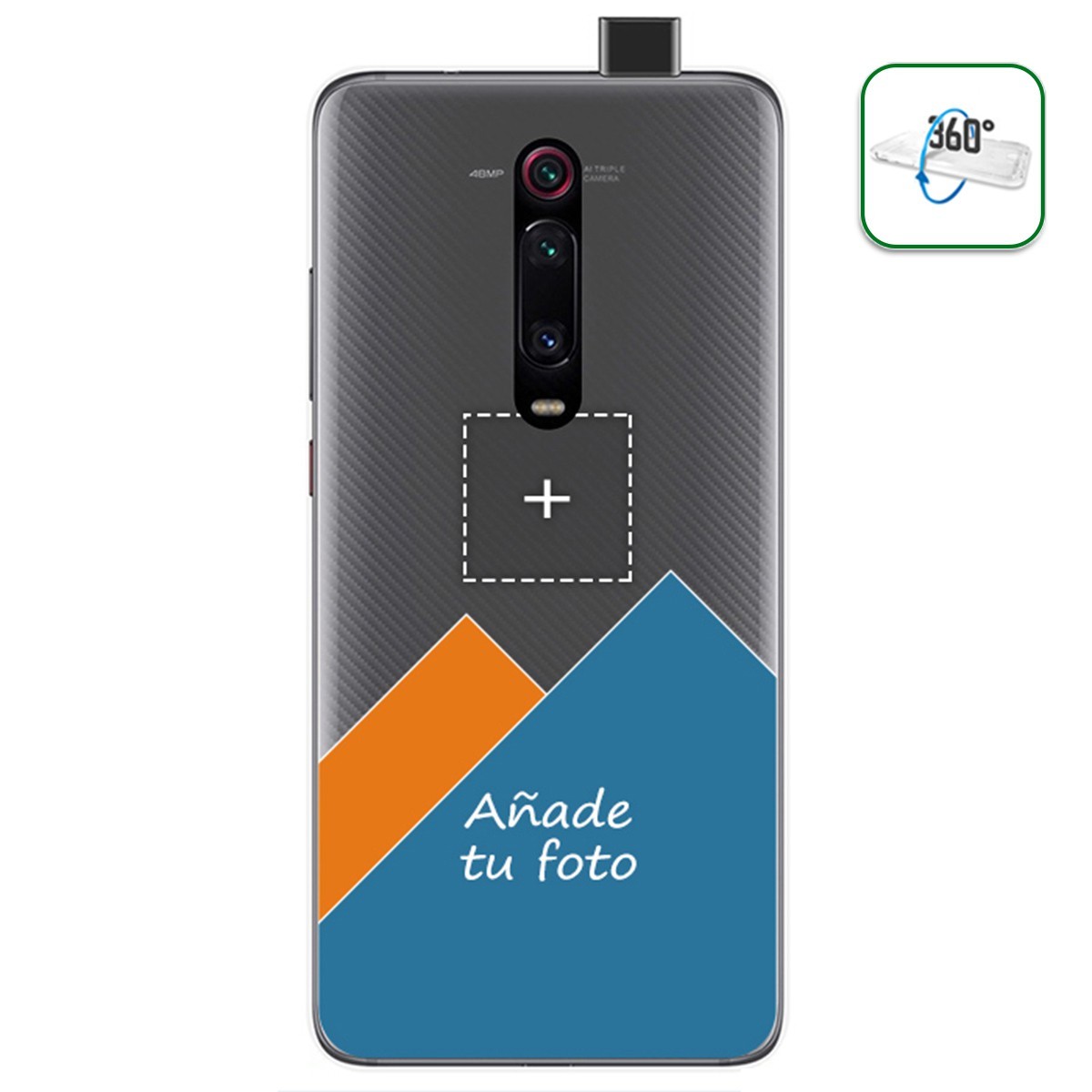 Personaliza tu Funda Pc + Tpu 360 con tu Fotografia para Xiaomi Mi 9T / Mi 9T Pro dibujo personalizada