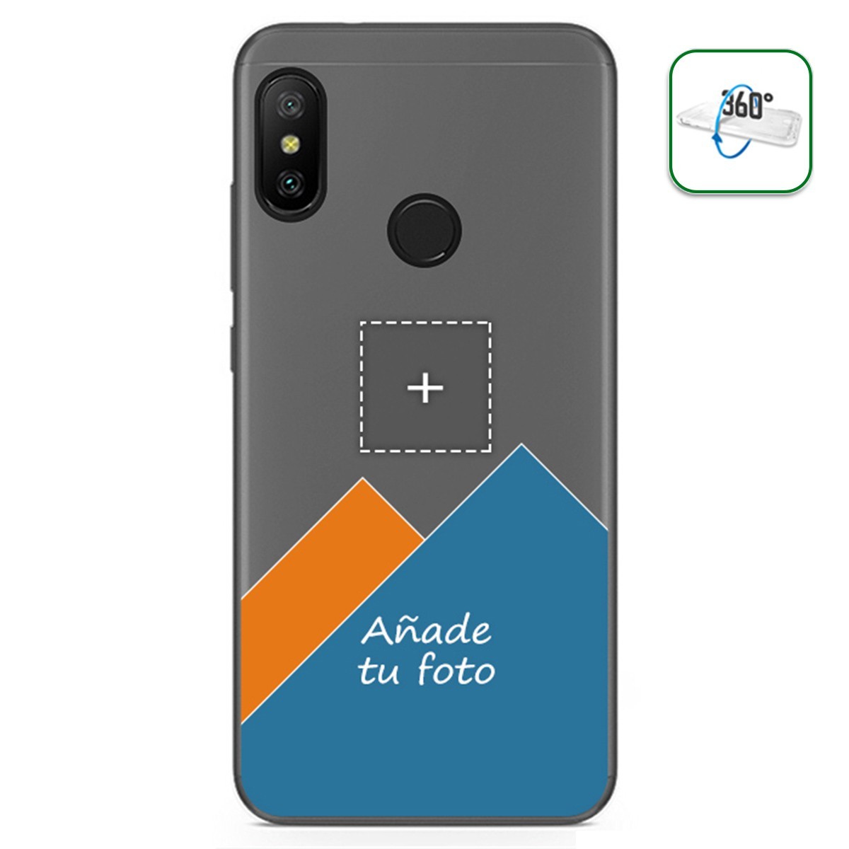 Personaliza tu Funda Pc + Tpu 360 con tu Fotografia para Xiaomi Redmi 6 Pro / Mi A2 Lite dibujo personalizada