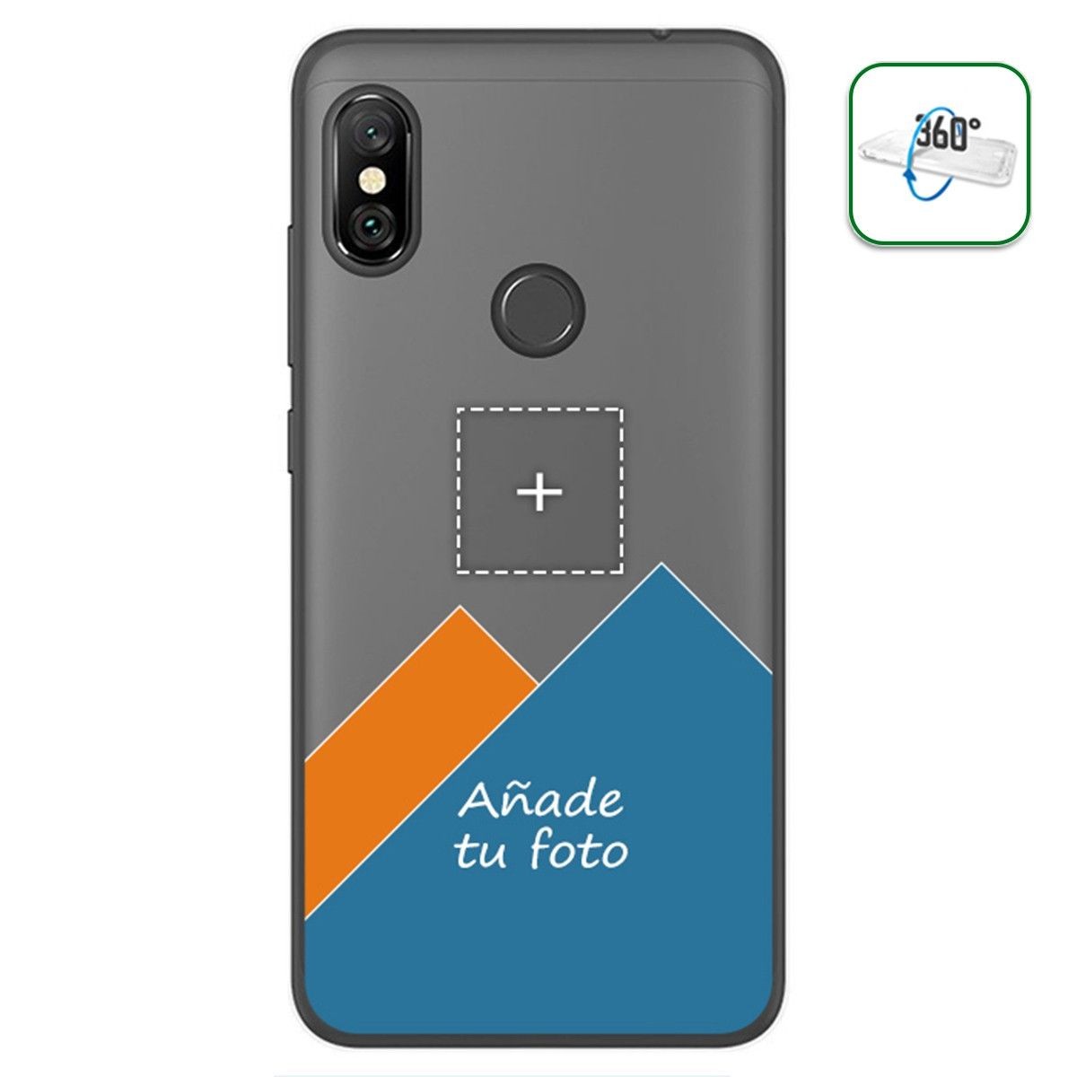 Personaliza tu Funda Pc + Tpu 360 con tu Fotografia para Xiaomi Redmi Note 6 Pro dibujo personalizada