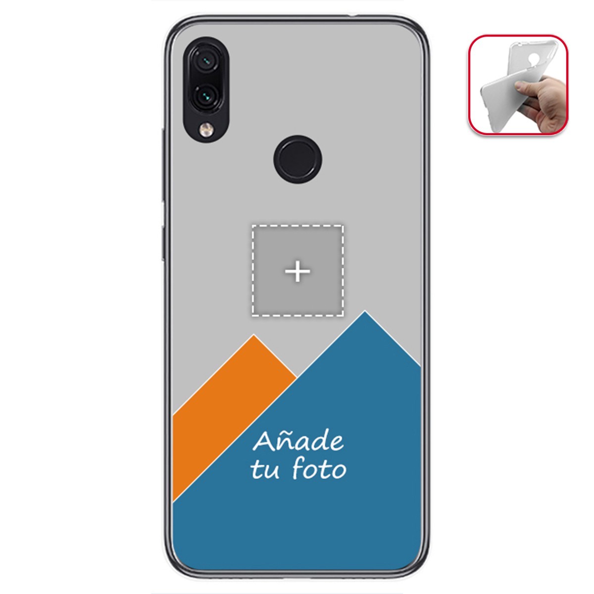 Personaliza tu Funda Gel Mate con tu Fotografia para Xiaomi Redmi Note 7 dibujo personalizada