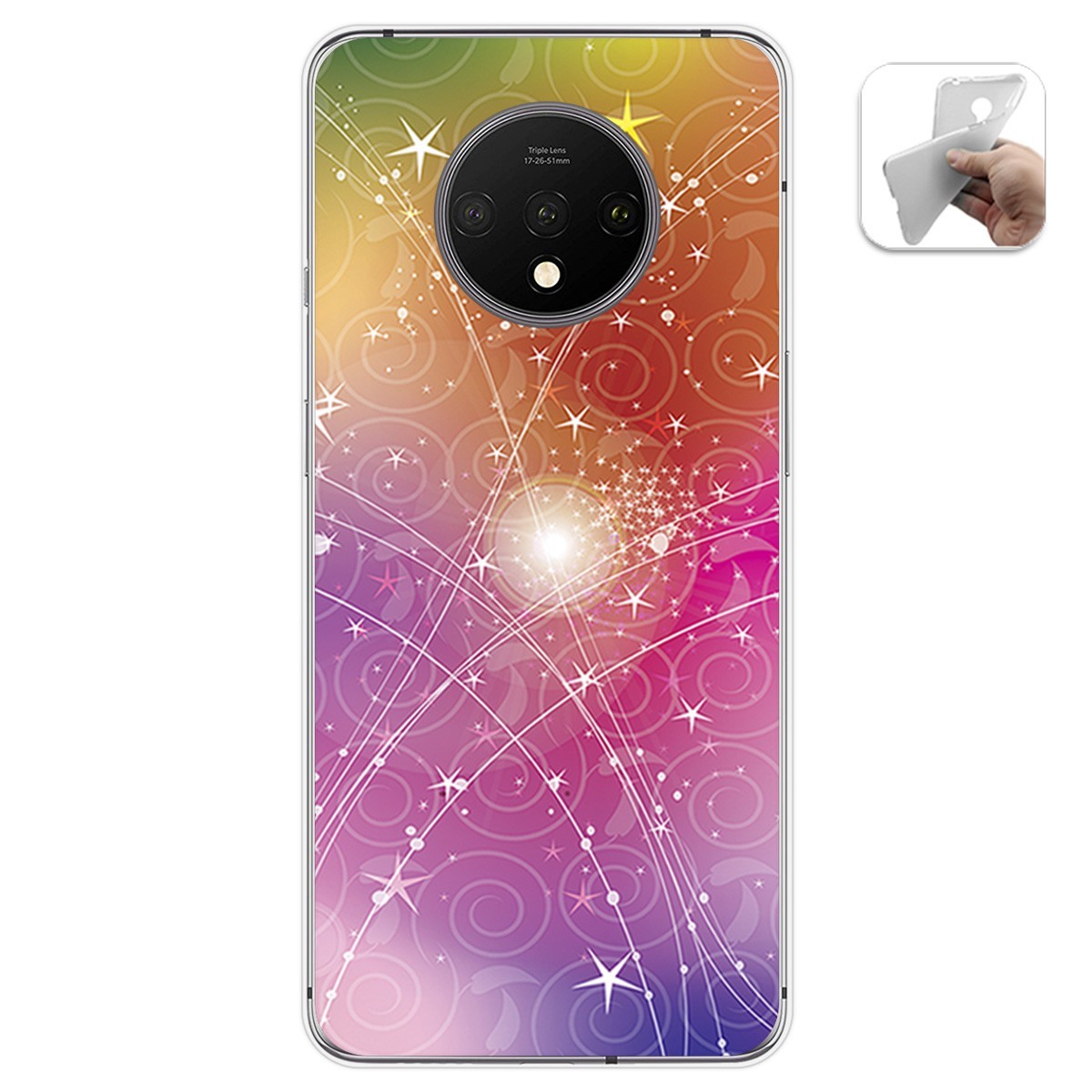 Funda Gel Tpu para Oneplus 7T diseño Abstracto Dibujos