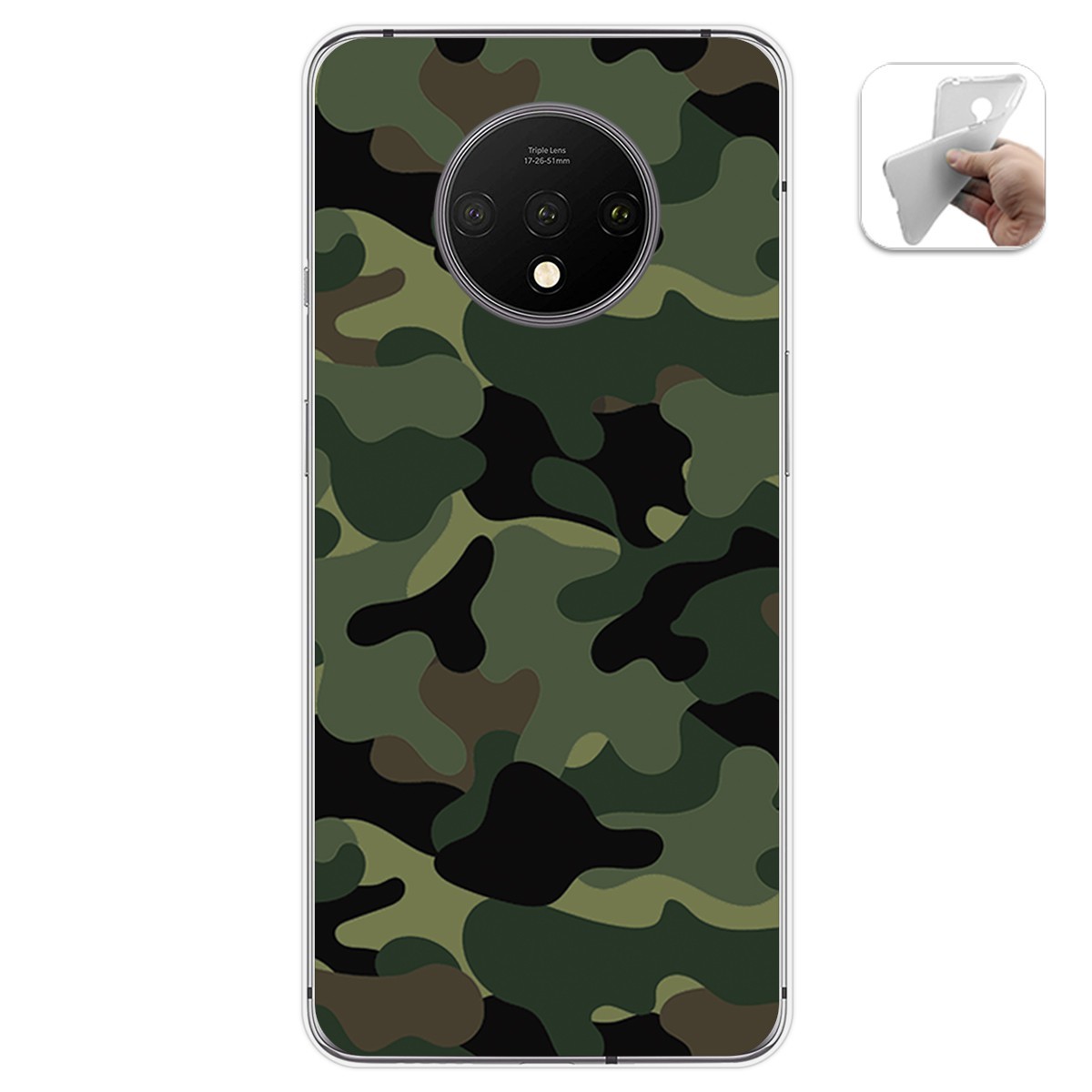Funda Gel Tpu para Oneplus 7T diseño Camuflaje Dibujos