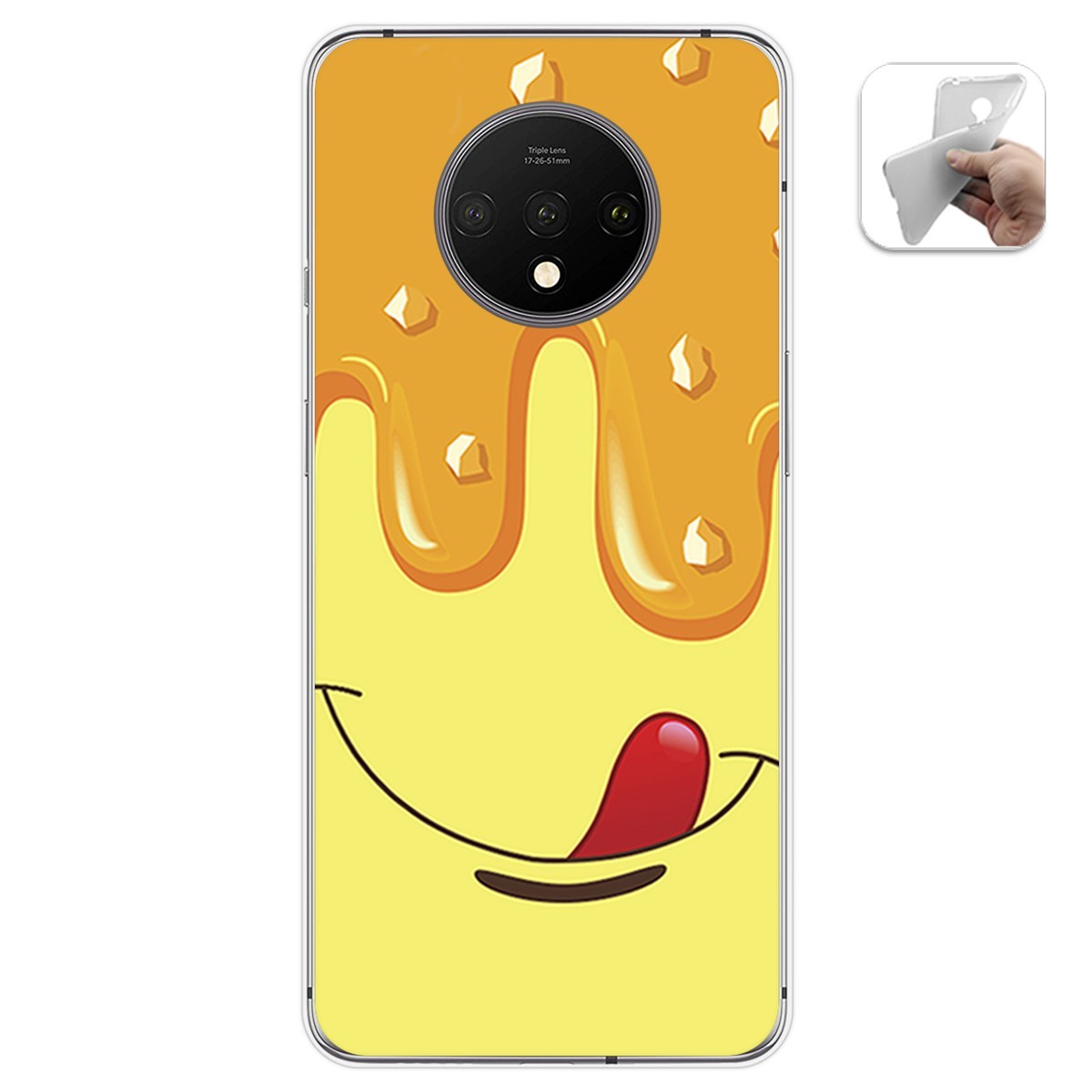 Funda Gel Tpu para Oneplus 7T diseño Helado Vainilla Dibujos