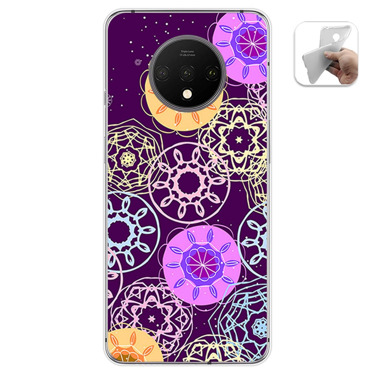 Funda Gel Tpu para Oneplus 7T diseño Radial Dibujos