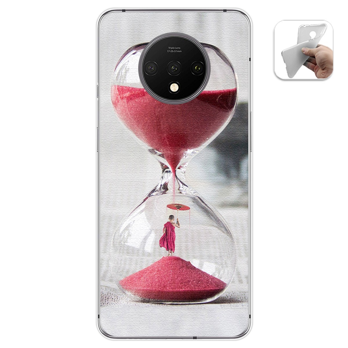 Funda Gel Tpu para Oneplus 7T diseño Reloj Dibujos