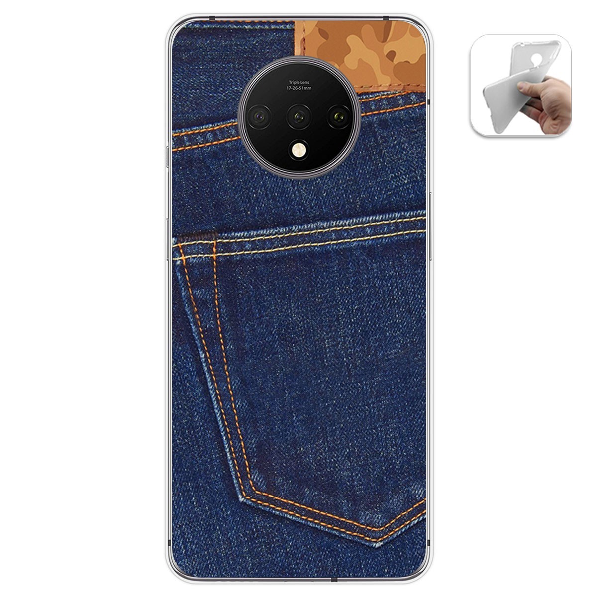 Funda Gel Tpu para Oneplus 7T diseño Vaquero Dibujos