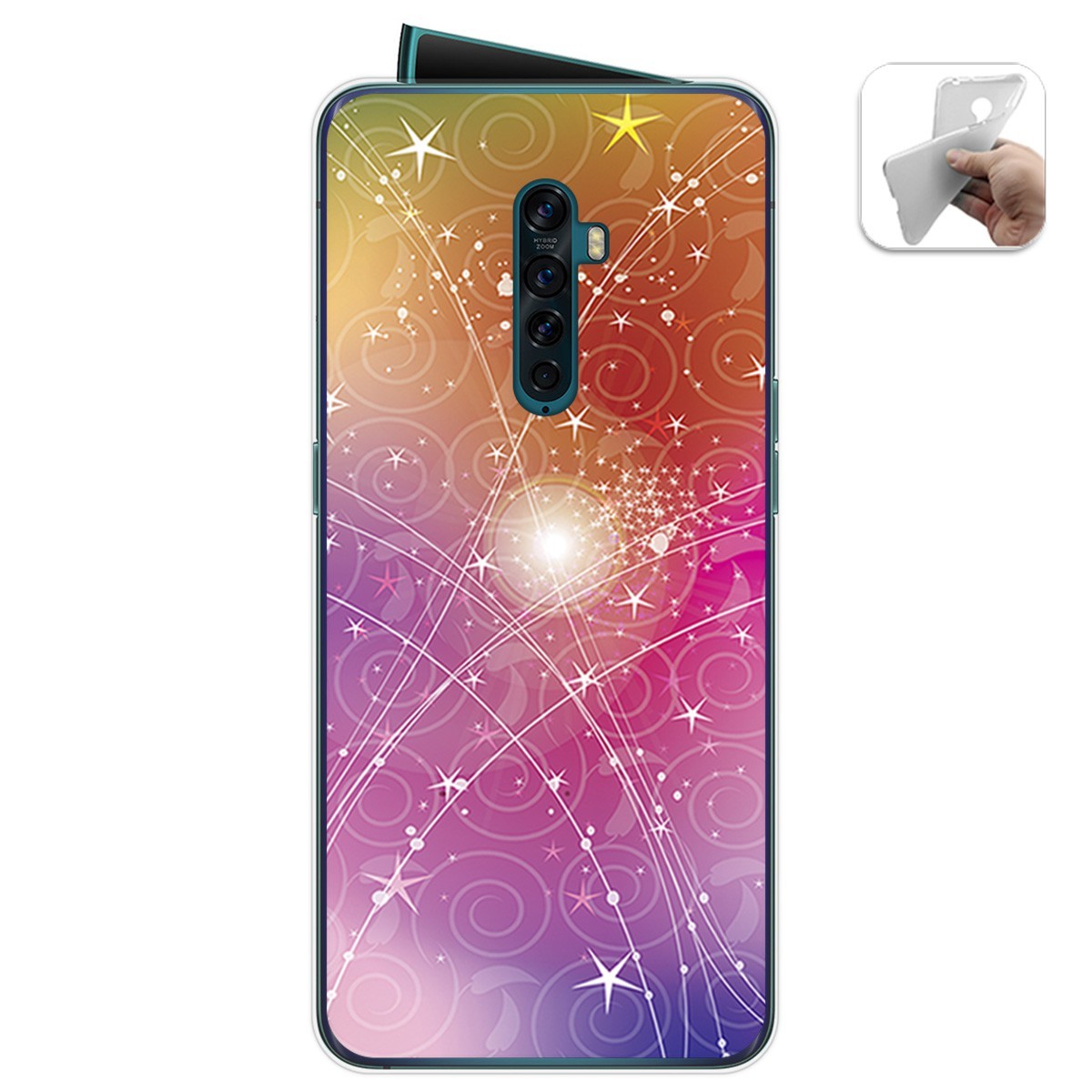 Funda Gel Tpu para Oppo Reno 2 diseño Abstracto Dibujos