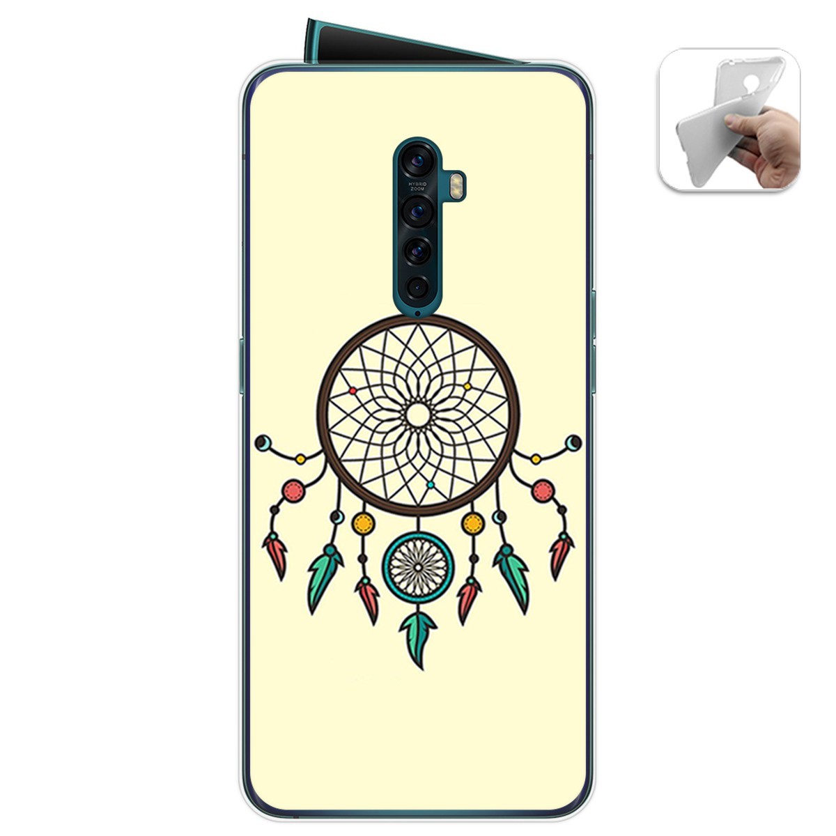 Funda Gel Tpu para Oppo Reno 2 diseño Atrapasueños Dibujos