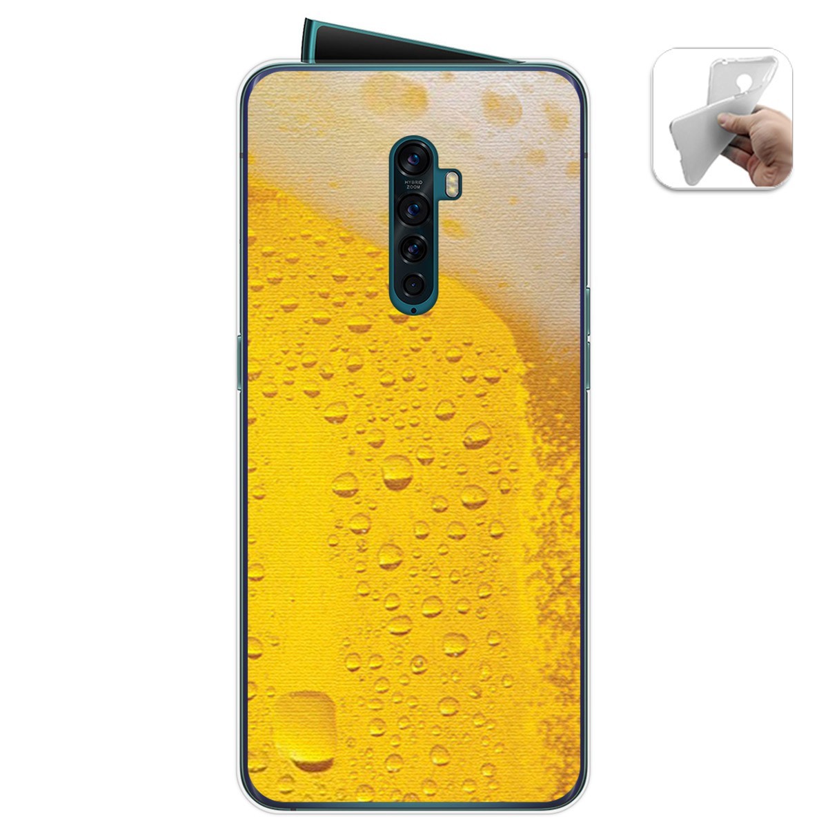 Funda Gel Tpu para Oppo Reno 2 diseño Cerveza Dibujos
