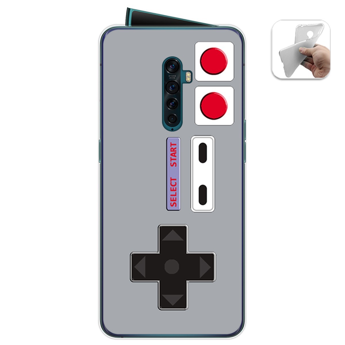 Funda Gel Tpu para Oppo Reno 2 diseño Consola Dibujos