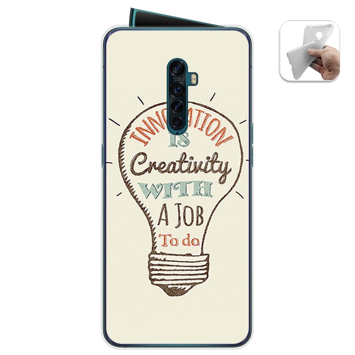 Funda Gel Tpu para Oppo Reno 2 diseño Creativity Dibujos