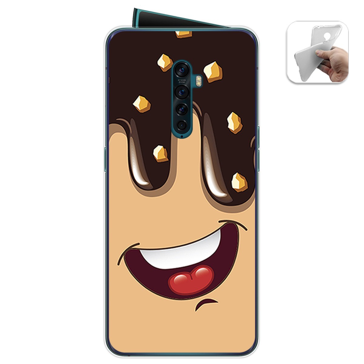 Funda Gel Tpu para Oppo Reno 2 diseño Helado Chocolate Dibujos