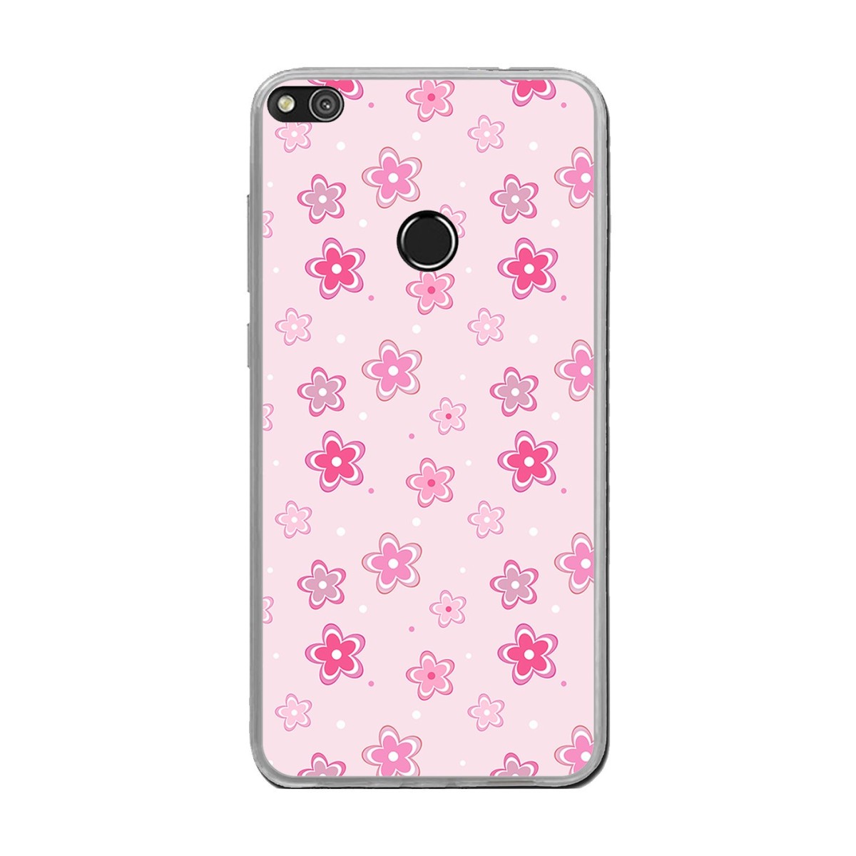 Funda Gel Tpu para Huawei P8 Lite 2017 Diseño Flores Dibujos