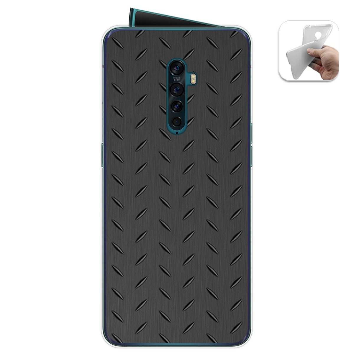 Funda Gel Tpu para Oppo Reno 2 diseño Metal Dibujos