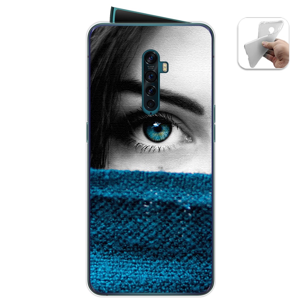 Funda Gel Tpu para Oppo Reno 2 diseño Ojo Dibujos