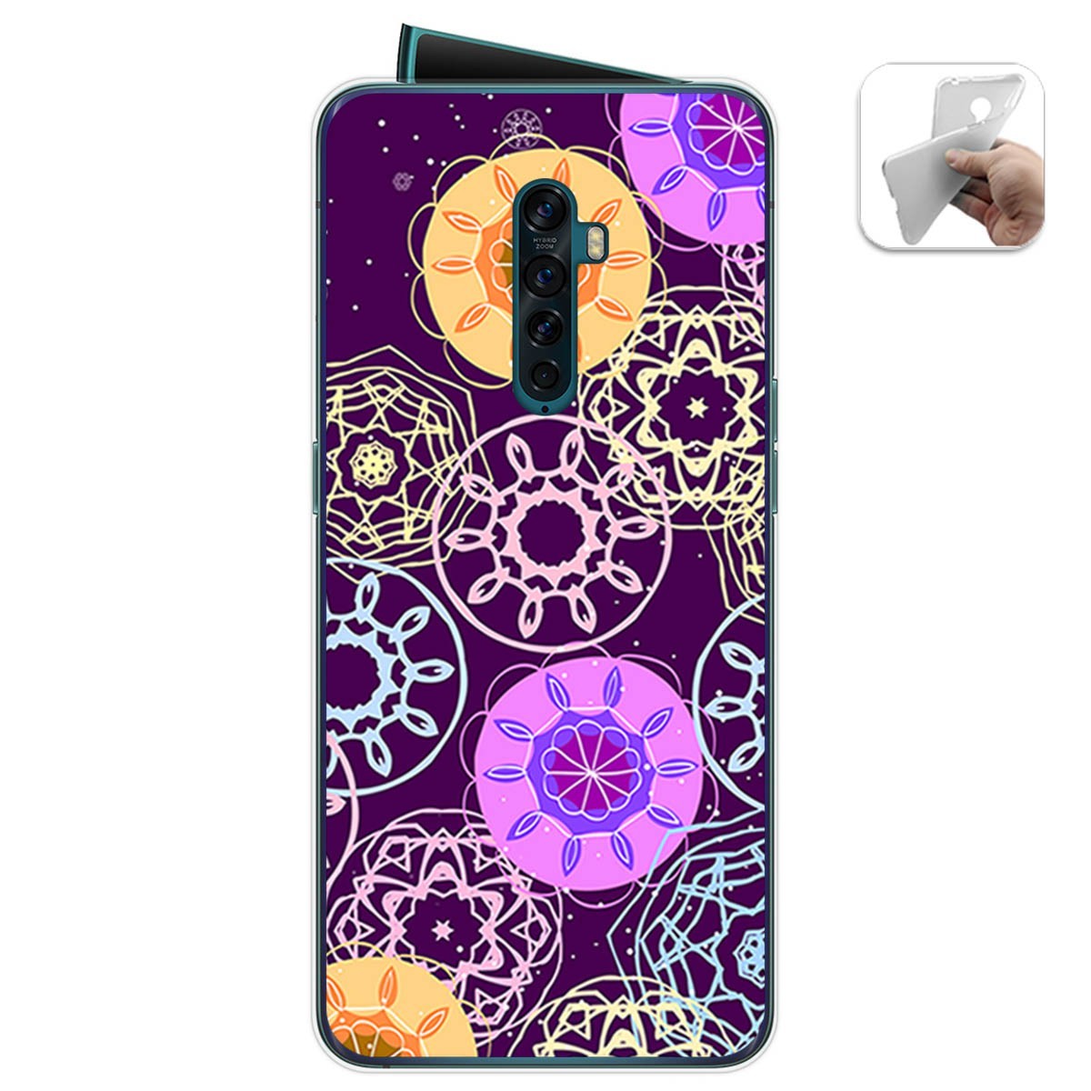 Funda Gel Tpu para Oppo Reno 2 diseño Radial Dibujos