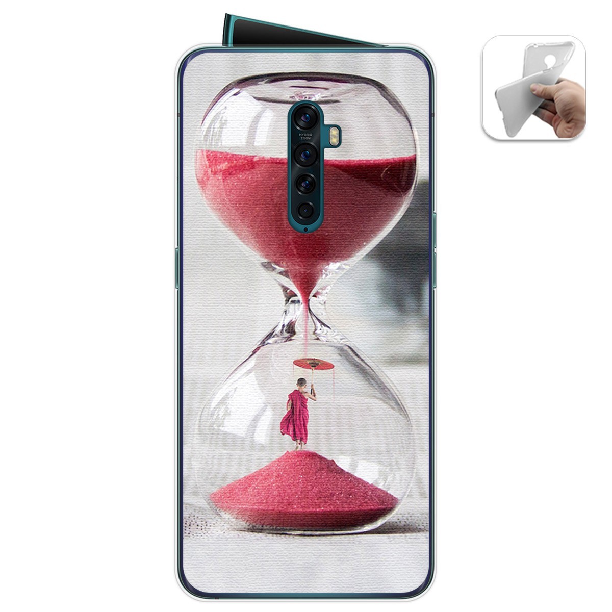 Funda Gel Tpu para Oppo Reno 2 diseño Reloj Dibujos