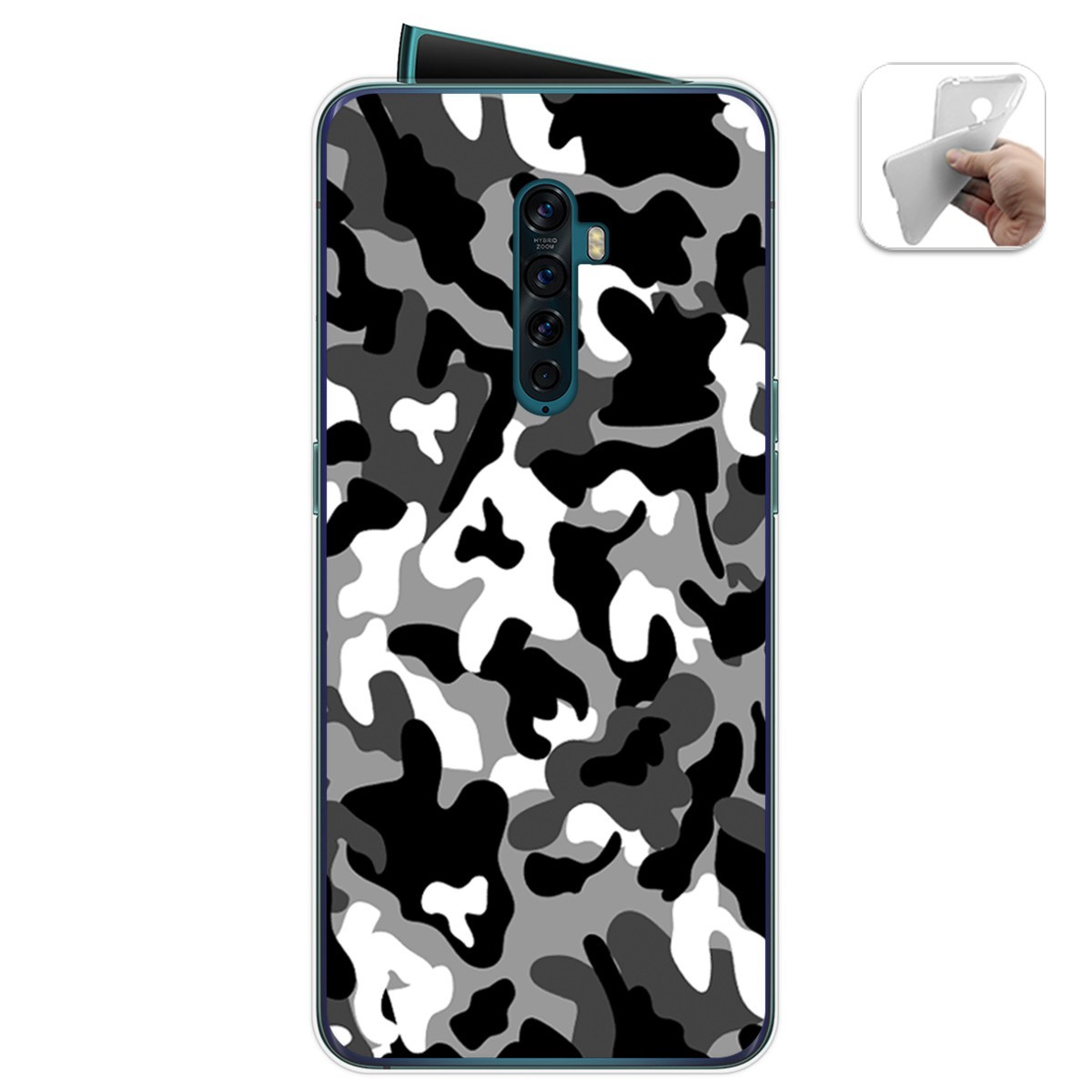 Funda Gel Tpu para Oppo Reno 2 diseño Snow Camuflaje Dibujos