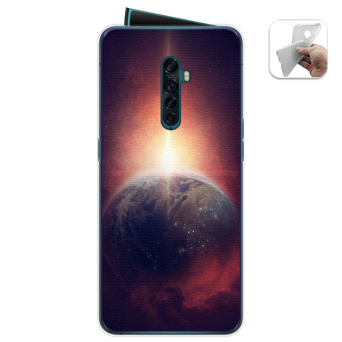 Funda Gel Tpu para Oppo Reno 2 diseño Tierra Dibujos