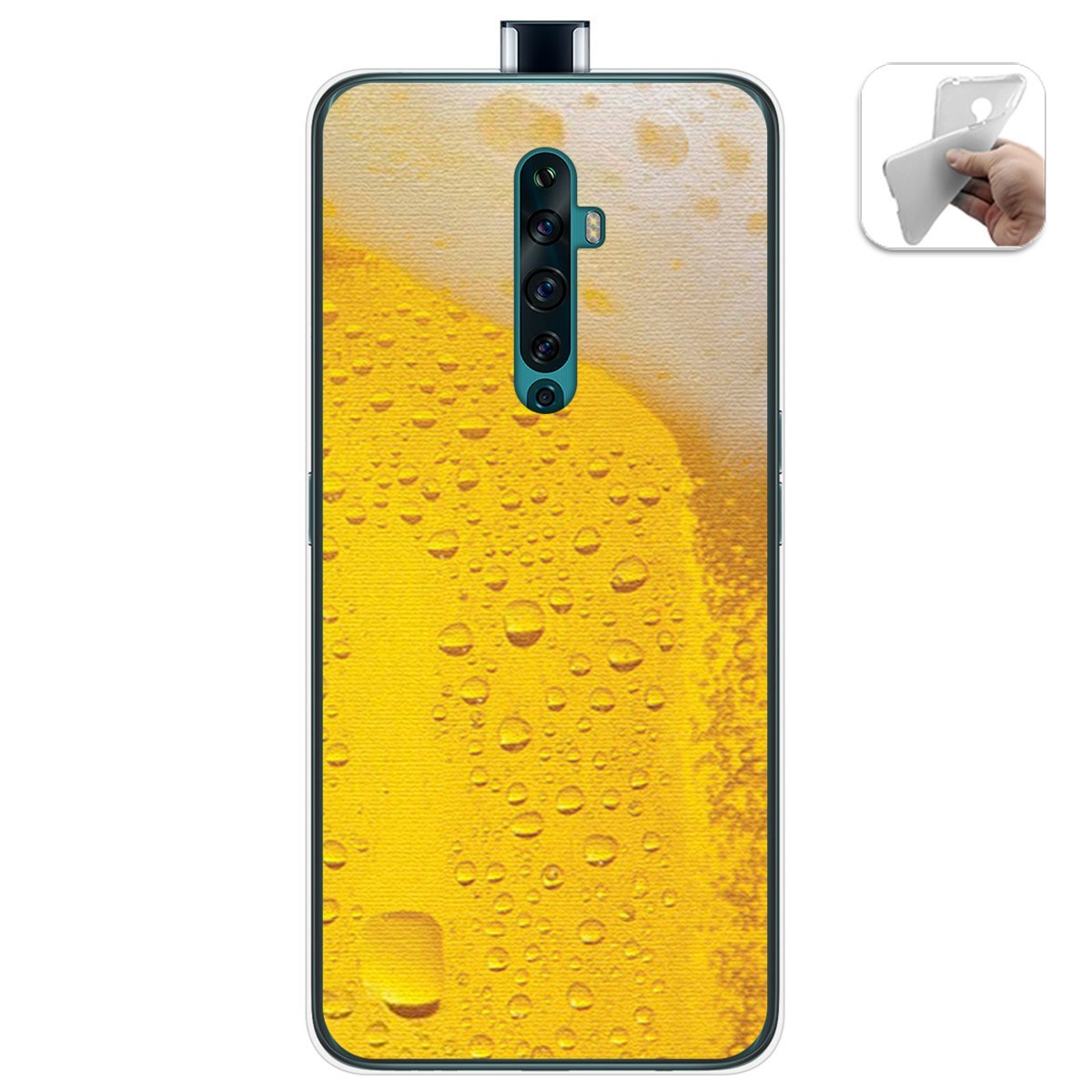 Funda Gel Tpu para Oppo Reno 2Z diseño Cerveza Dibujos