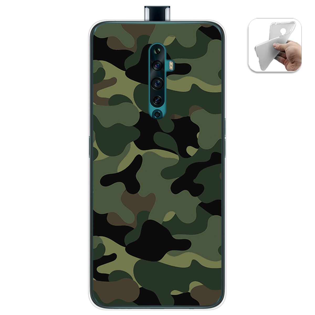 Funda Gel Tpu para Oppo Reno 2Z diseño Camuflaje Dibujos