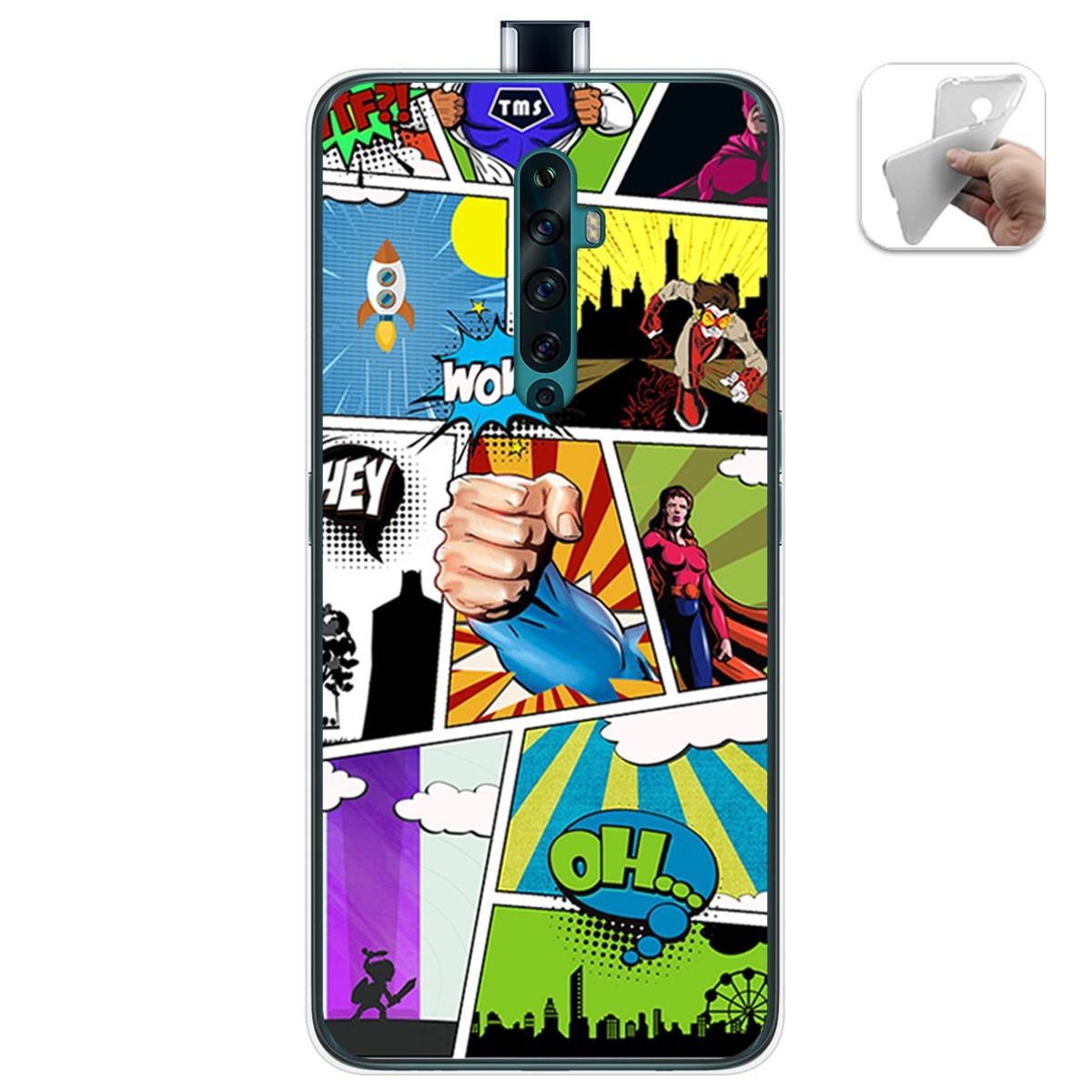 Funda Gel Tpu para Oppo Reno 2Z diseño Comic Dibujos