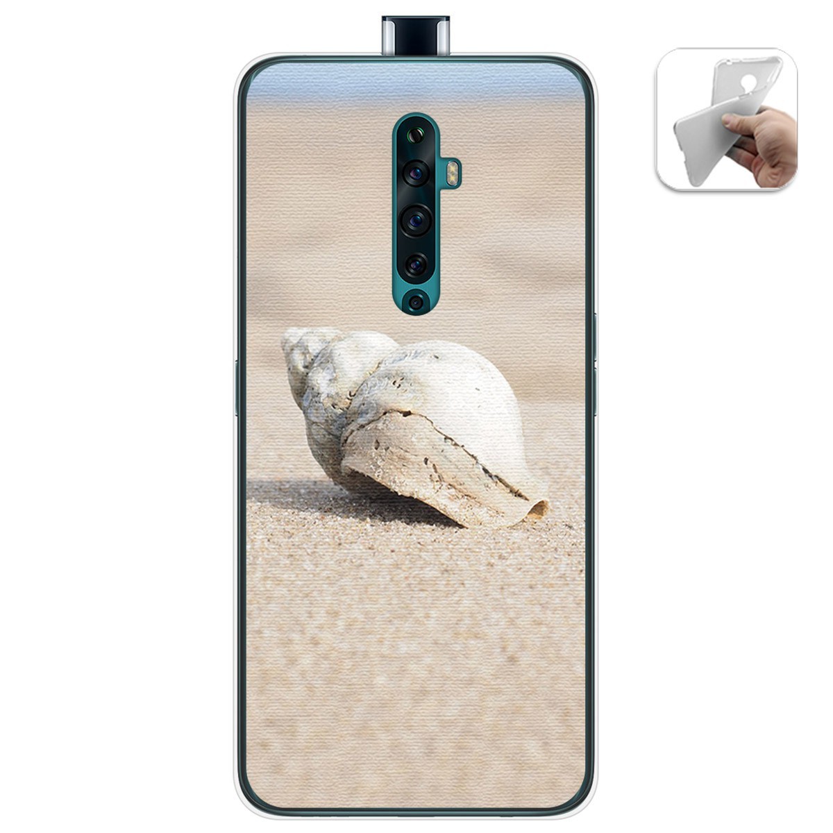 Funda Gel Tpu para Oppo Reno 2Z diseño Concha Dibujos