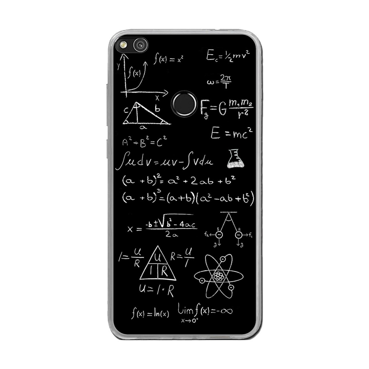 Funda Gel Tpu para Huawei P8 Lite 2017 Diseño Formulas Dibujos