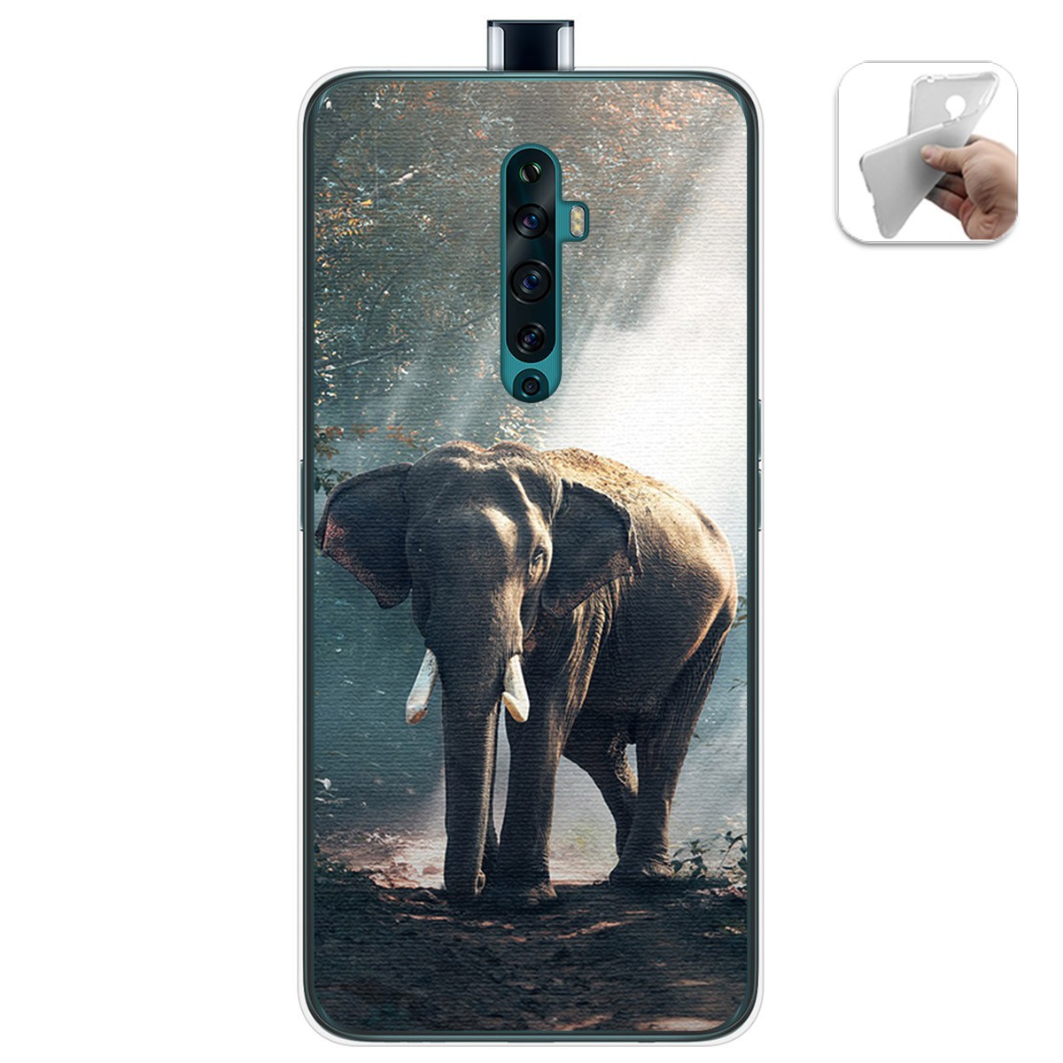 Funda Gel Tpu para Oppo Reno 2Z diseño Elefante Dibujos