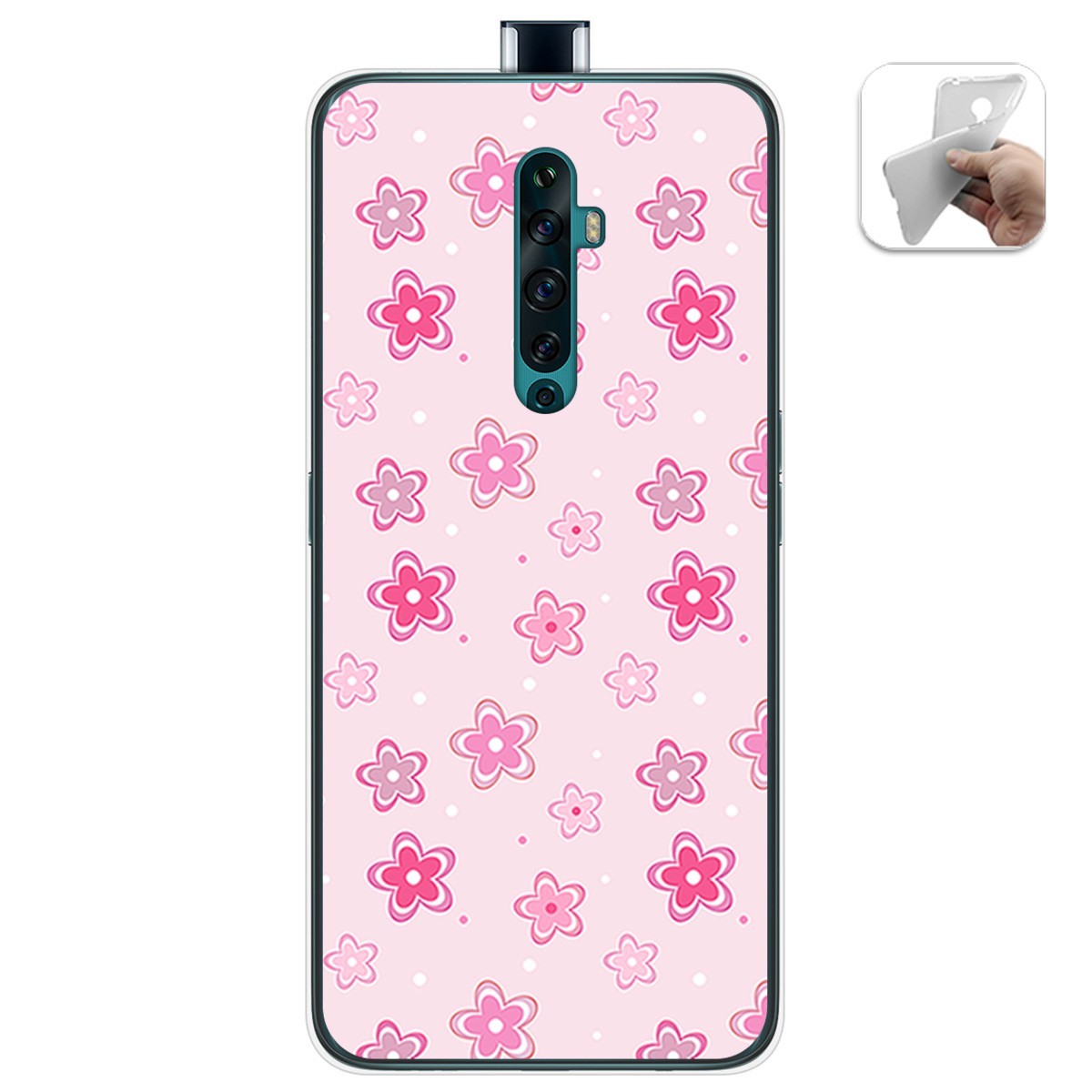 Funda Gel Tpu para Oppo Reno 2Z diseño Flores Dibujos