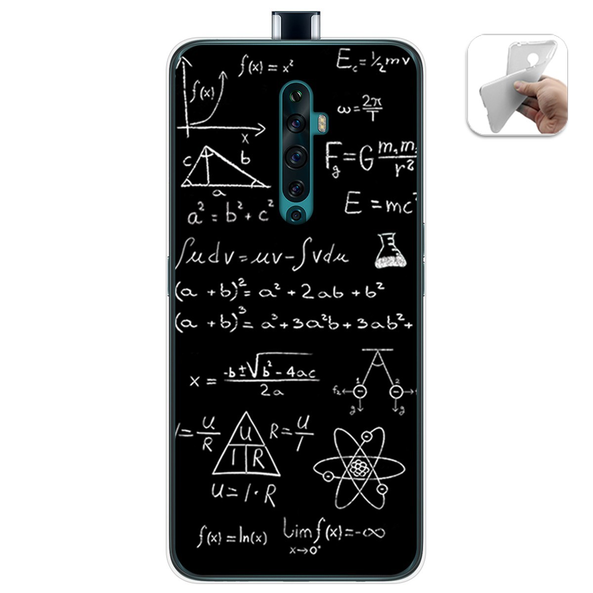 Funda Gel Tpu para Oppo Reno 2Z diseño Formulas Dibujos