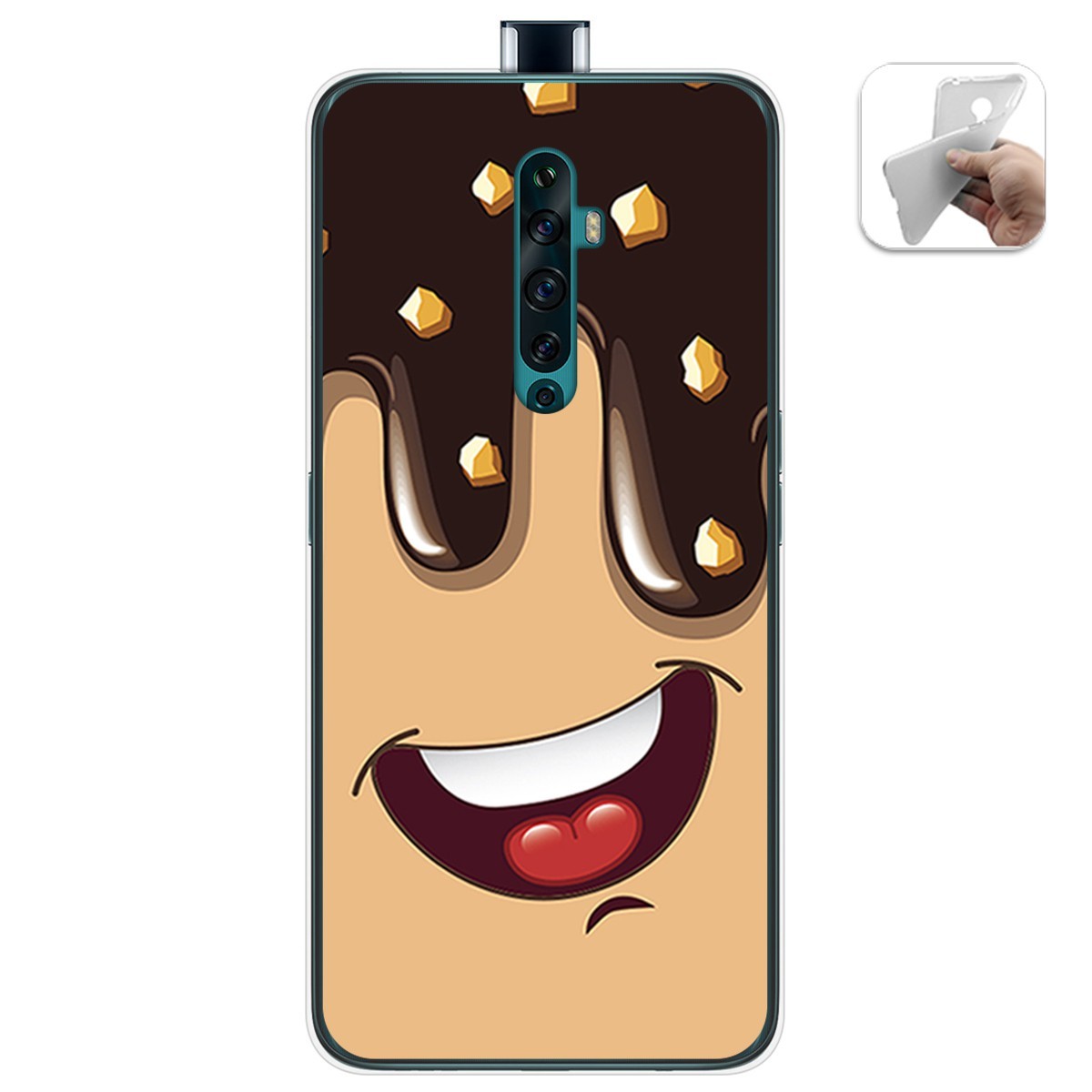 Funda Gel Tpu para Oppo Reno 2Z diseño Helado Chocolate Dibujos