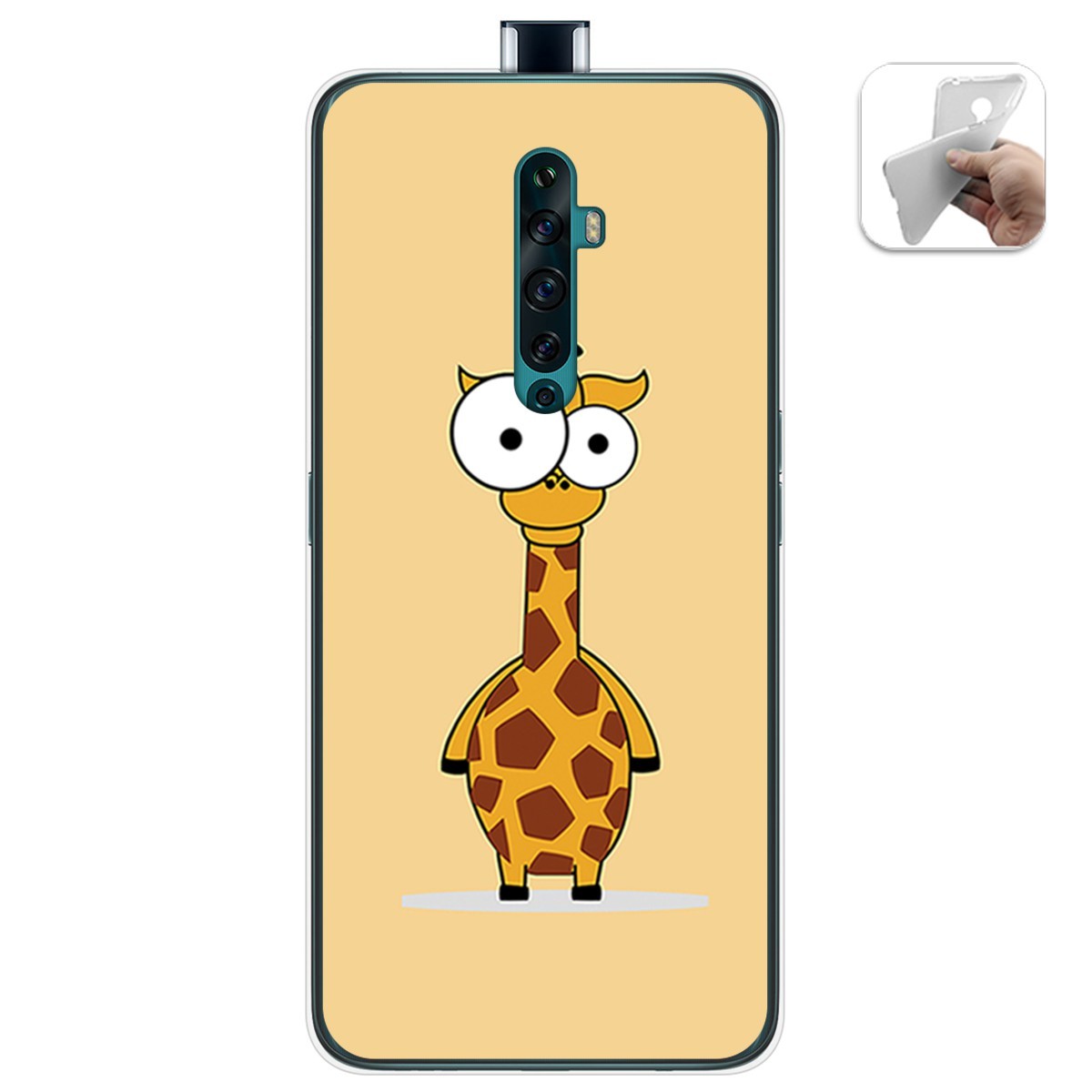 Funda Gel Tpu para Oppo Reno 2Z diseño Jirafa Dibujos