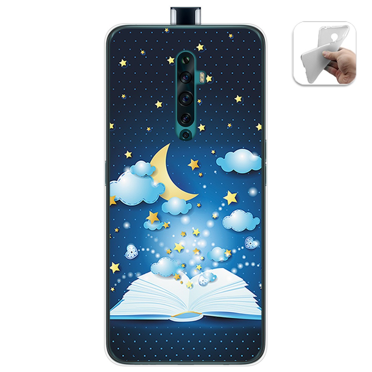 Funda Gel Tpu para Oppo Reno 2Z diseño Libro Cuentos Dibujos